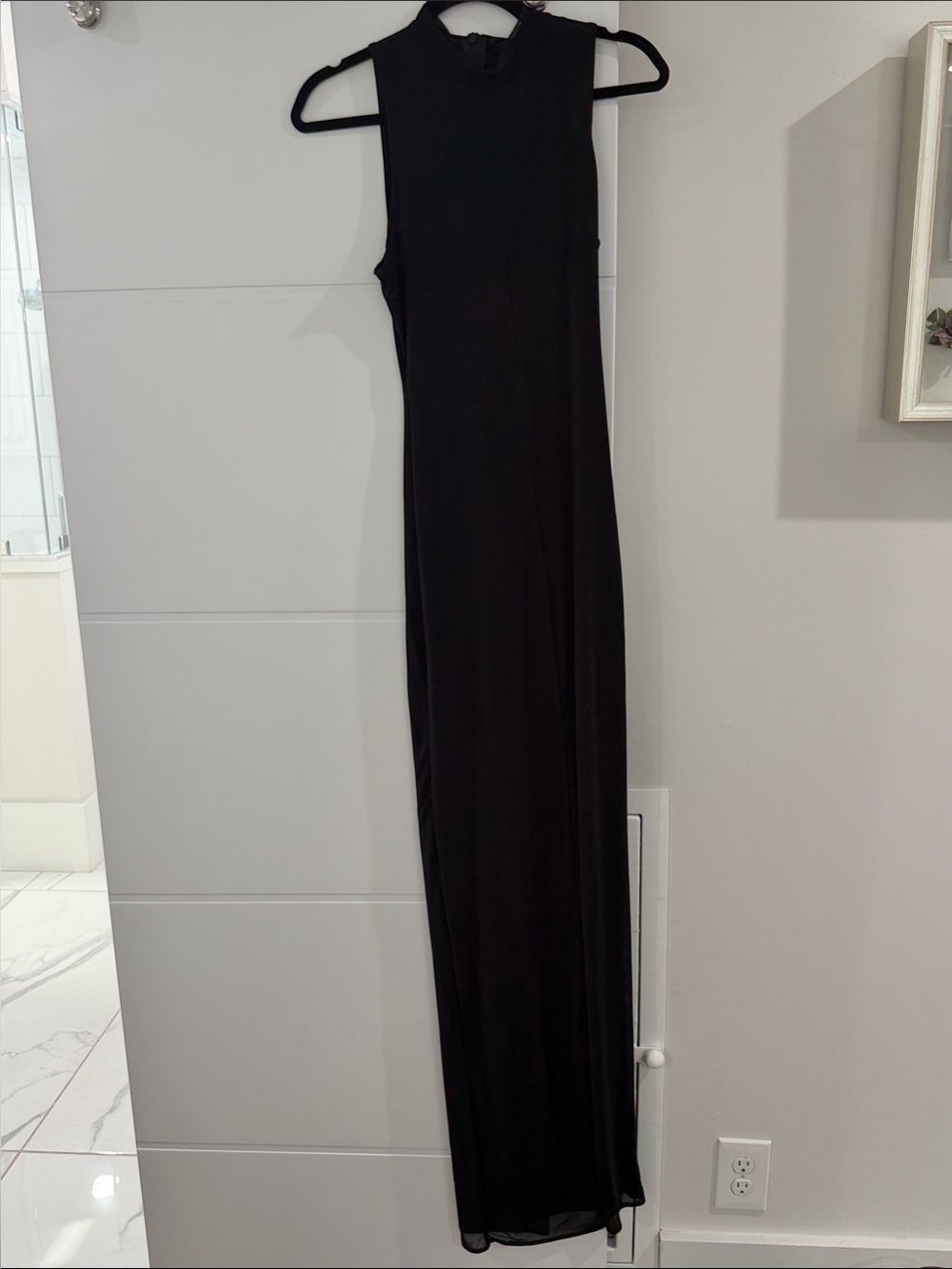 naked wardrobe Black Sleeveless Maxi Dress